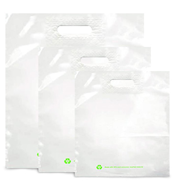 Recycled White Merchandise Bags