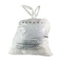Hotel Laundry Bags, 1.25 Mil Plastic with Tear Tie and Write-On Lines, 14 inch x 24 inch, Biodegradable - Case of 500, Size: One Size